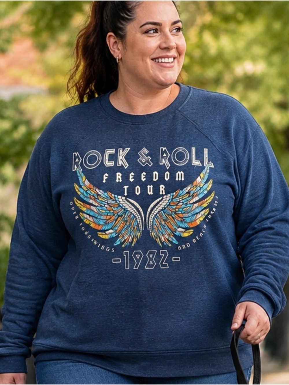 Rock & Roll Freedom Tour 1982 Navy Sweatshirt